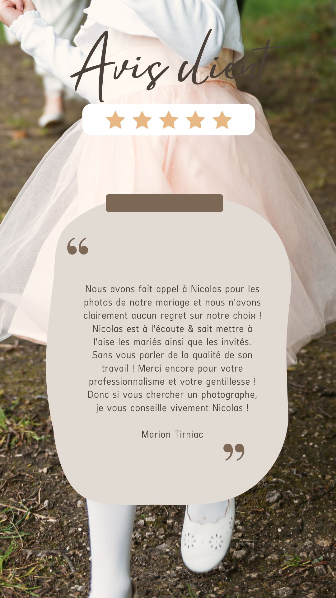 Avis photographe Dijon cote d'or mariage portrait